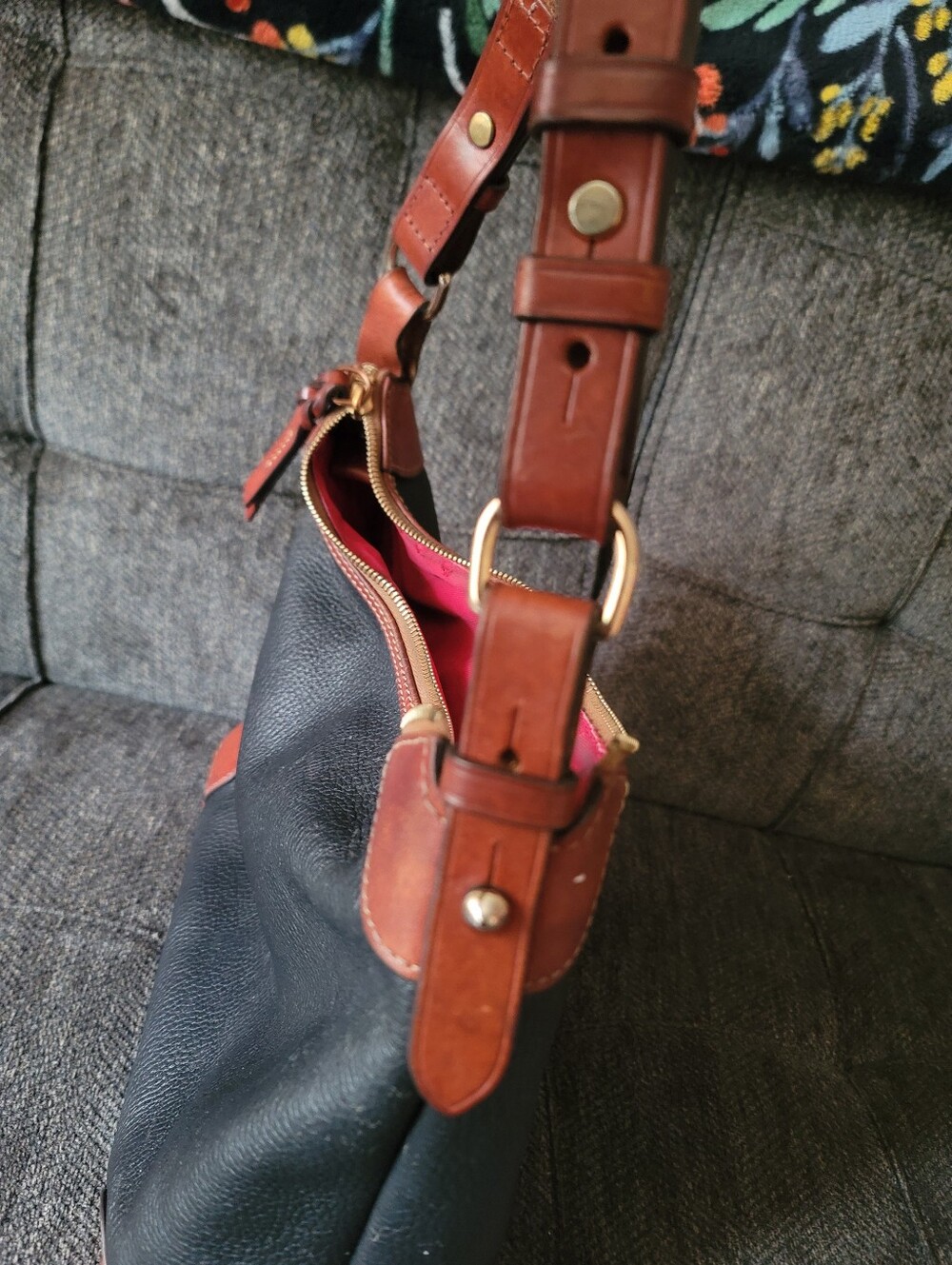 Dooney & Bourke Pebble Grain Leather Hobo - Picture 6 of 16